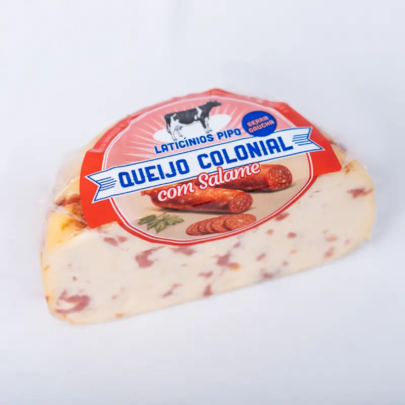 Queijo Colonial Temperado com Salame de 370 gramas
